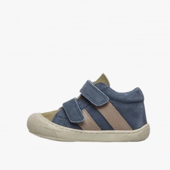 NWT NATURINO MACKS VL Boys First-steps Leather and Suede Shoes in Blue - Picture 2 of 15